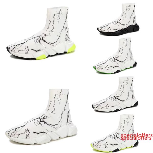 new designer shoes mens veins speed sock sneakers stretch mesh high boots womens speed trainers glitter runner flat trainers, Black
new designer shoes mens veins speed sock sneakers stretch mesh high boots womens speed trainers glitter runner flat trainers, Black