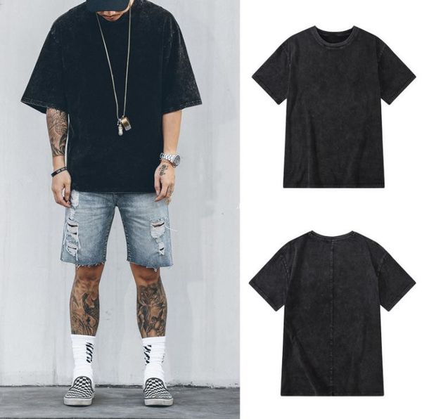 fashion mens designer tshirts washed distressed panelled solid color loose tshirt fashion casual mens oversize clothing, White;black
fashion mens designer tshirts washed distressed panelled solid color loose tshirt fashion casual mens oversize clothing, White;black