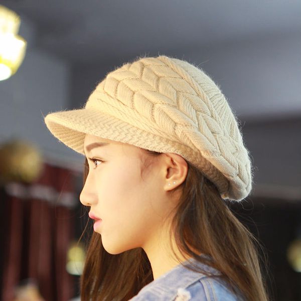 sqteio autumn winter new ladies warm fur hat winter plus velvet knitted beret fashion thickened cap, Blue;gray
sqteio autumn winter new ladies warm fur hat winter plus velvet knitted beret fashion thickened cap, Blue;gray