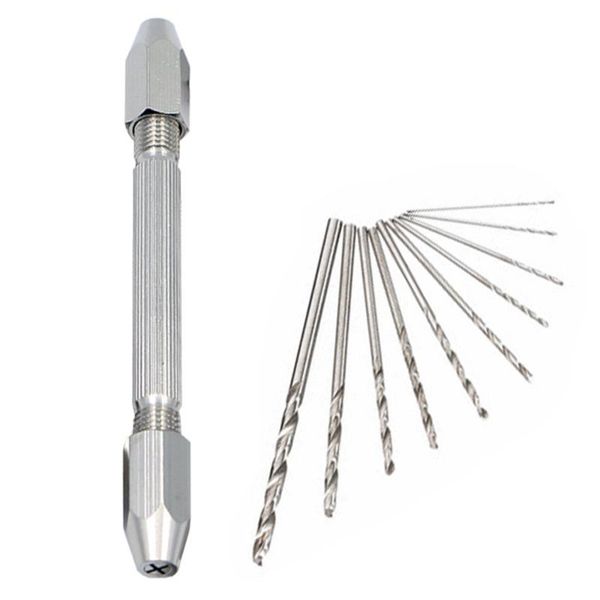 11 pieces double-headed hand-cranked drill double-clamp manual punching tool carving knife pin vise chuck micro twist drill bit
11 pieces double-headed hand-cranked drill double-clamp manual punching tool carving knife pin vise chuck micro twist drill bit