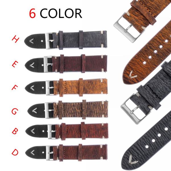 distressed leather strap vintage style handmade strap mens watch band with stitching watch band, Black;brown
distressed leather strap vintage style handmade strap mens watch band with stitching watch band, Black;brown