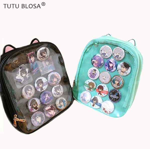 new cute cat ita bag for teenager girls backpack shoulder bag clear transparent backpack itabags candy color school h205
new cute cat ita bag for teenager girls backpack shoulder bag clear transparent backpack itabags candy color school h205