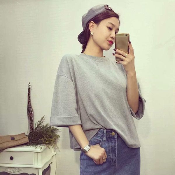 women o neck short sleeve new fashion vintage blouses lady tees pink white gray tee shirt gaoke
women o neck short sleeve new fashion vintage blouses lady tees pink white gray tee shirt gaoke