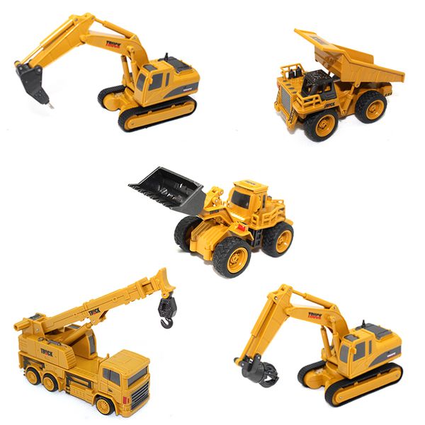 

rc car 1:64 remote control construction car mini excavator simulation model engineering car digger toy crane bulldozer