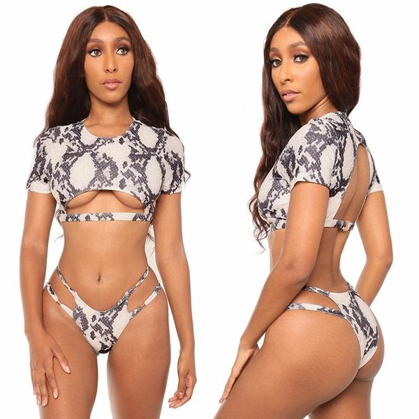 foreign trade cross-border printing bikini snake pattern half-sleeved swimwear 2020 swimsuit 76316, White;black
foreign trade cross-border printing bikini snake pattern half-sleeved swimwear 2020 swimsuit 76316, White;black