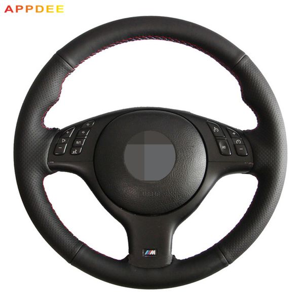 appdee black leather hand-stitched steering wheel cover for e46 e39 330i 540i 525i 530i 330ci m3 2001-2003
appdee black leather hand-stitched steering wheel cover for e46 e39 330i 540i 525i 530i 330ci m3 2001-2003