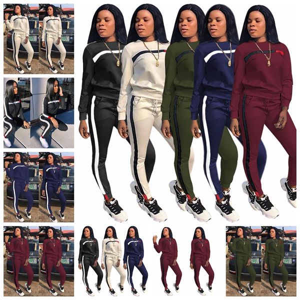 european spring and summer fashion striped long-sleeved round neck pullover casual street trousers sports suit, support mixed batch, White
european spring and summer fashion striped long-sleeved round neck pullover casual street trousers sports suit, support mixed batch, White
