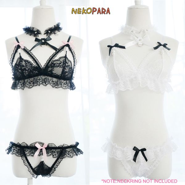 women's lingerie 2pcs set bra & panties set transparent lace bikini pearl bows cute exotic apparel black & white, Red;black
women's lingerie 2pcs set bra & panties set transparent lace bikini pearl bows cute exotic apparel black & white, Red;black