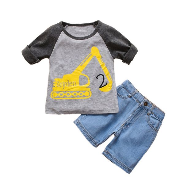 summer children baby boys casual long sleeve cartoon print t-shirt +denim shorts costume outfits set, White
summer children baby boys casual long sleeve cartoon print t-shirt +denim shorts costume outfits set, White