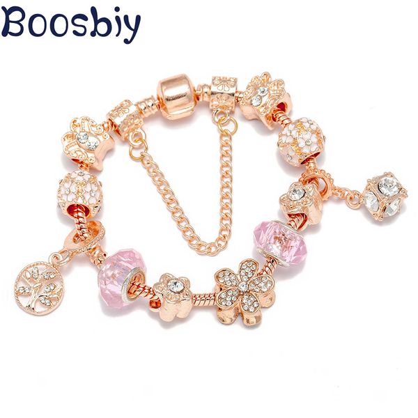 boosbiy european charm bracelet with tree pendant & pink glass beads fits bracelet jewelry friendship gift, Golden;silver
boosbiy european charm bracelet with tree pendant & pink glass beads fits bracelet jewelry friendship gift, Golden;silver
