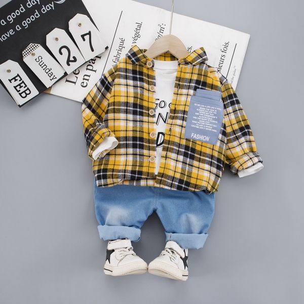 kids clothes baby boys long sleeve plaid shirt set tshirt pants 3pcs spring autumn 2020 new kids outfits1 2 3 4 years, White
kids clothes baby boys long sleeve plaid shirt set tshirt pants 3pcs spring autumn 2020 new kids outfits1 2 3 4 years, White
