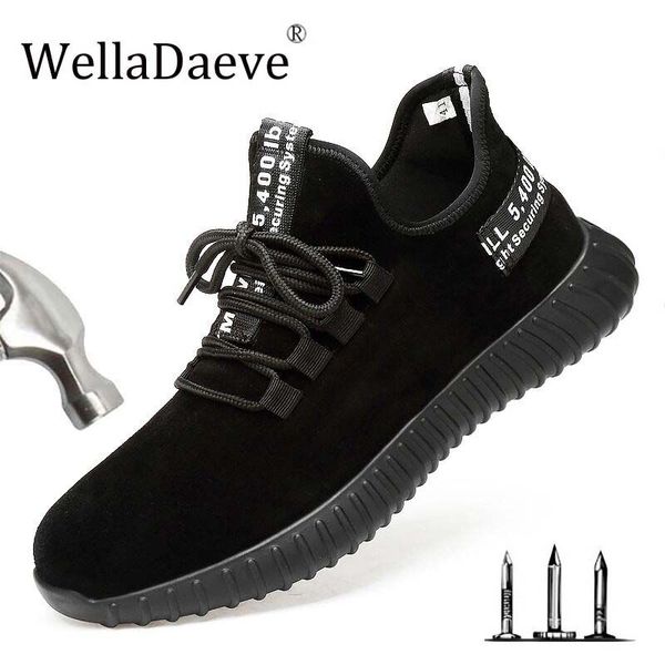 men steel toe cap safety shoes lightweight outdoor breathable sneakers suede cow anti-smashing indestructible work boots for men, Black
men steel toe cap safety shoes lightweight outdoor breathable sneakers suede cow anti-smashing indestructible work boots for men, Black