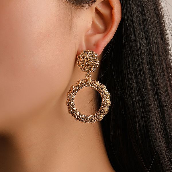 20pcs/lot 2020 stylish geometric relief earrings art metal round stud earring for women party ear jewelry gold color wholesale, Golden
20pcs/lot 2020 stylish geometric relief earrings art metal round stud earring for women party ear jewelry gold color wholesale, Golden
