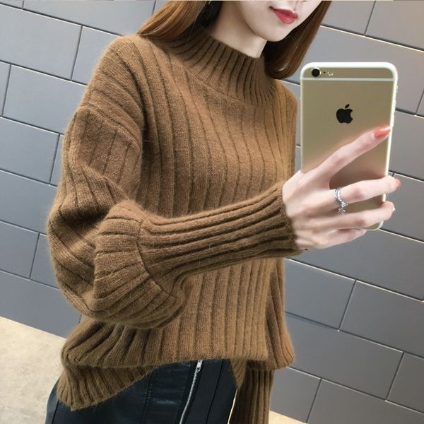 womens winter turtleneck sweater oversized knitted thick pullover female korean style fall jumpers pull femme q9235, White;black
womens winter turtleneck sweater oversized knitted thick pullover female korean style fall jumpers pull femme q9235, White;black