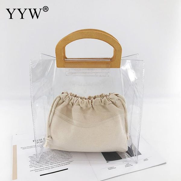 2pcs jelly clear totes for women 2019 fashion summer beach bag pvc transparent handbag open handle hand bags different size
2pcs jelly clear totes for women 2019 fashion summer beach bag pvc transparent handbag open handle hand bags different size
