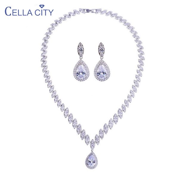 cellacity water drop shaped gemstones silver 925 jewelry set for women bride's wear jewelry suit female necklace earrings gifts, Black
cellacity water drop shaped gemstones silver 925 jewelry set for women bride's wear jewelry suit female necklace earrings gifts, Black