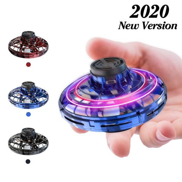 

original flynova ufo spinners most hand flying spinner mini led drone saucer lights spinning toys decompression children gift 100% authentic