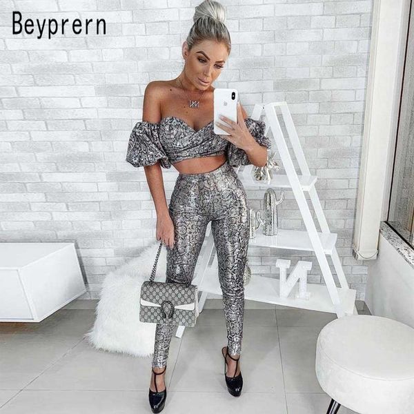 beyprern off the shoulder snake print crop and pant set womens puff sleeve print matching set 2 pieces club outfits, White
beyprern off the shoulder snake print crop and pant set womens puff sleeve print matching set 2 pieces club outfits, White