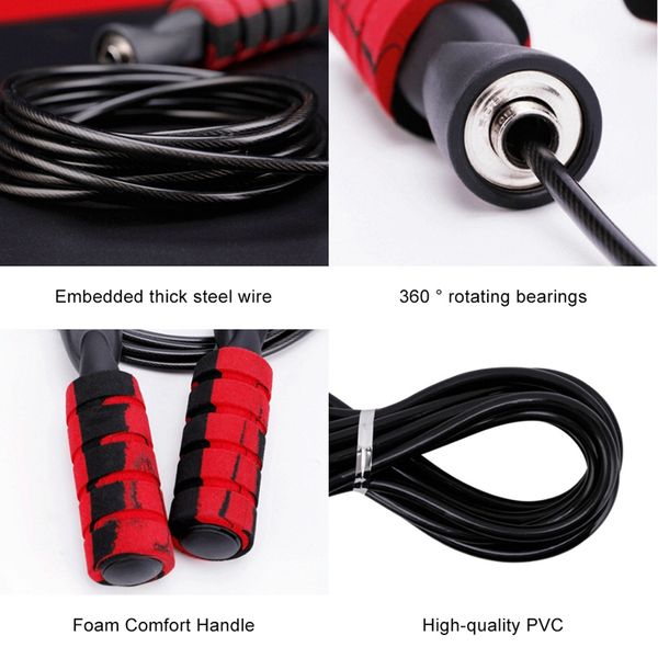 jump skipping ropes cable steel adjustable fast speed handle jump ropes training boxing sports fitness lose weight exercises
jump skipping ropes cable steel adjustable fast speed handle jump ropes training boxing sports fitness lose weight exercises