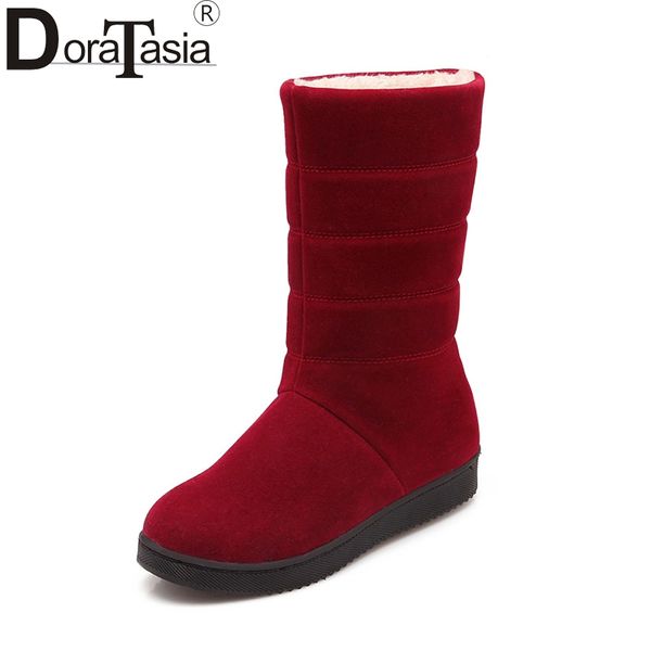 doratasia women winter plush fur shoes flat heel slip on mid-calf boots round toe platform red black purple snow boots
doratasia women winter plush fur shoes flat heel slip on mid-calf boots round toe platform red black purple snow boots