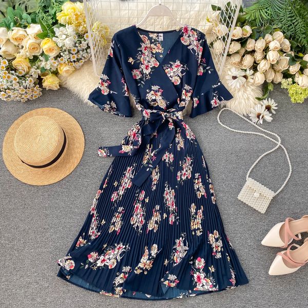 корейская повседневный a-line печать цветок женщина платье elegant половина рукав плиссированных платья v-образный вырез бабочка рукав vesti, Black;gray
корейская повседневный a-line печать цветок женщина платье elegant половина рукав плиссированных платья v-образный вырез бабочка рукав vesti, Black;gray
