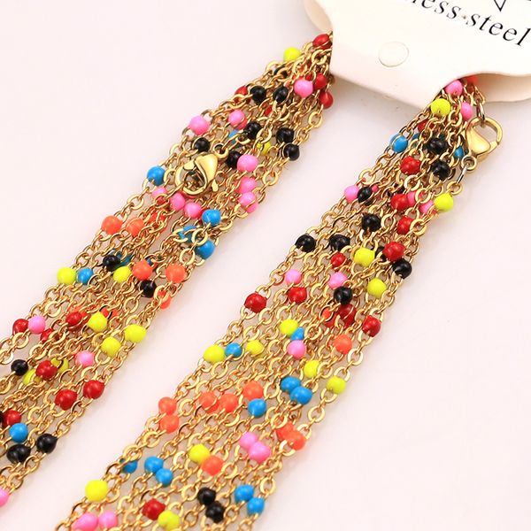 10pcs stainless steel steel choker necklace enamel satellite beaded cable ball chain choker womens gold long necklaces jewelry, Silver
10pcs stainless steel steel choker necklace enamel satellite beaded cable ball chain choker womens gold long necklaces jewelry, Silver