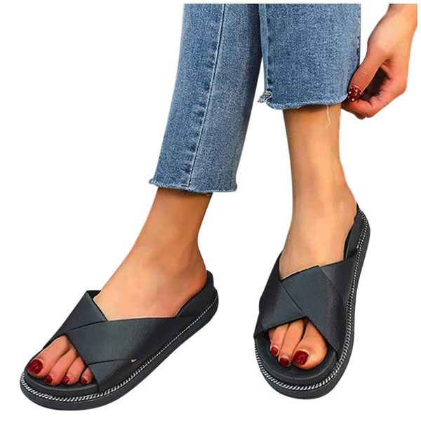 women's fashion sewing leather slippers summer slip on cross open toe beach slippers shoes woman flip flops casual slipper #thy, Black
women's fashion sewing leather slippers summer slip on cross open toe beach slippers shoes woman flip flops casual slipper #thy, Black