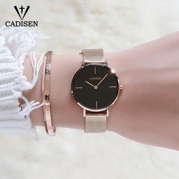 cadisen 2019 light women quartz bracelet watch simple fashion atmospheric rose gold stainless steel band watch waterproof, Slivery;brown
cadisen 2019 light women quartz bracelet watch simple fashion atmospheric rose gold stainless steel band watch waterproof, Slivery;brown