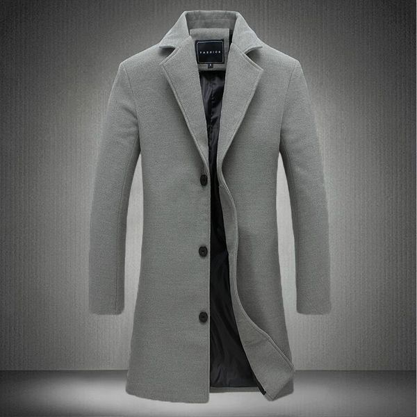 mens autumn winter wool&blends mens solid color casual business trench high-end brand slim long section overcoat male jacket, Black
mens autumn winter wool&blends mens solid color casual business trench high-end brand slim long section overcoat male jacket, Black