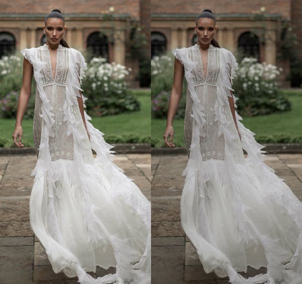 bohemian charchy mermaid wedding dresses sleeveless v neck tulle lace applique crystal princess gown floor length bridal gowns, White
bohemian charchy mermaid wedding dresses sleeveless v neck tulle lace applique crystal princess gown floor length bridal gowns, White