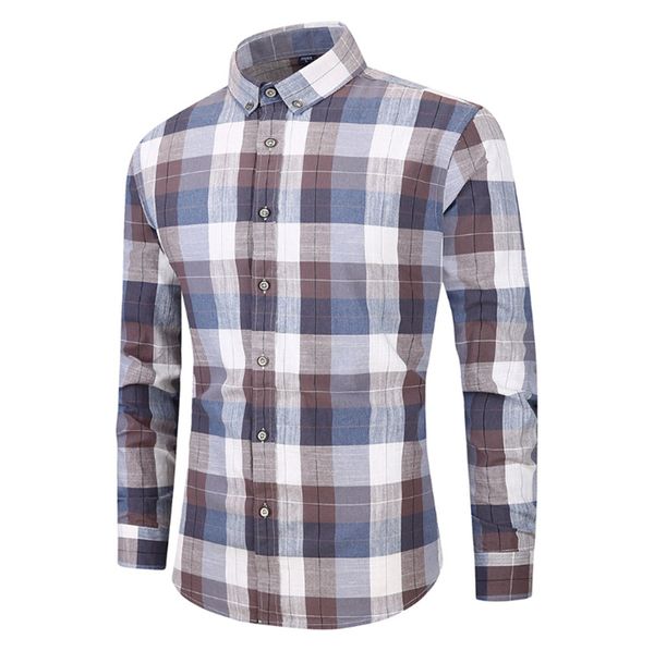 2020 spring mens plaid shirts lapel neck casual loose male long sleeve line printed homme clothing, White;black
2020 spring mens plaid shirts lapel neck casual loose male long sleeve line printed homme clothing, White;black