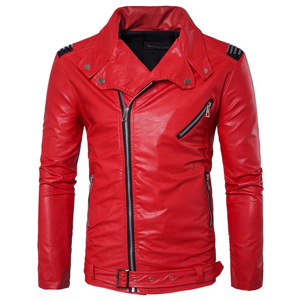 2019 spring and autumn thin men's casual long-sleeved leather jacket, stylish solid color lapel slim pu leather men's jacket red, Black;brown
2019 spring and autumn thin men's casual long-sleeved leather jacket, stylish solid color lapel slim pu leather men's jacket red, Black;brown
