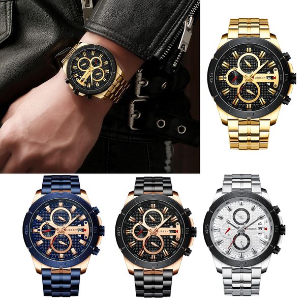 curren men's quartz chronograph watch waterproof stainless steel wrist watch, Slivery;brown
curren men's quartz chronograph watch waterproof stainless steel wrist watch, Slivery;brown