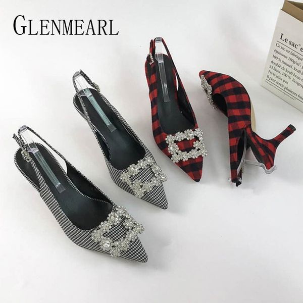 women pumps brand rhinestone thin heels slingbacks women shoes female slip on pointed toe wedding shoes spring autumn 2019 de, Black
women pumps brand rhinestone thin heels slingbacks women shoes female slip on pointed toe wedding shoes spring autumn 2019 de, Black