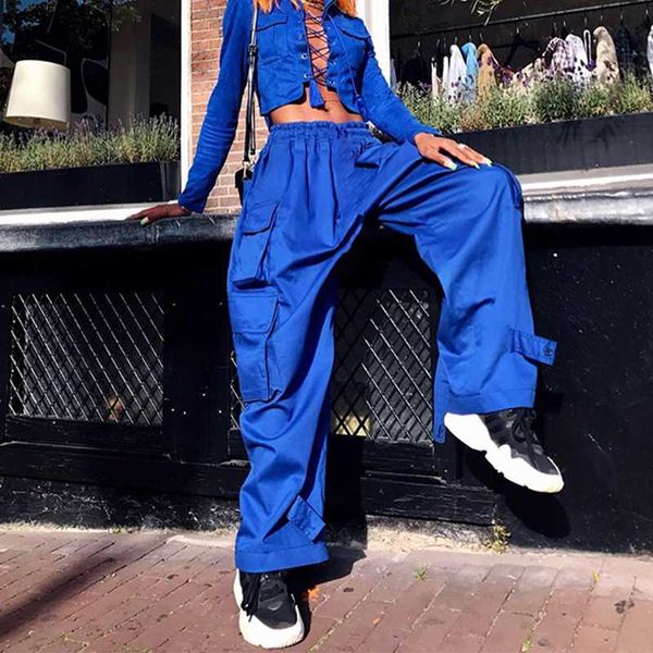 waataak straigh wide leg blue cargo pants pockets hip hop baggy harajuku trousers women korean summer sweat pants streetwear, Black;white
waataak straigh wide leg blue cargo pants pockets hip hop baggy harajuku trousers women korean summer sweat pants streetwear, Black;white