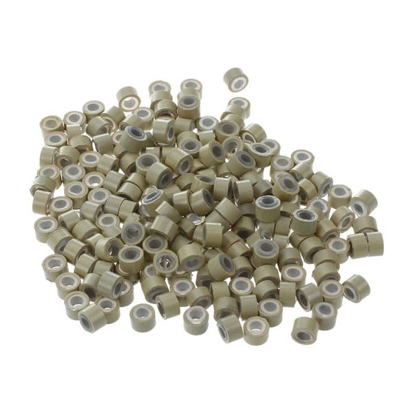 200 pcs 5mm blonde color silicone lined micro rings links beads linkies for hair extensions, Black
200 pcs 5mm blonde color silicone lined micro rings links beads linkies for hair extensions, Black