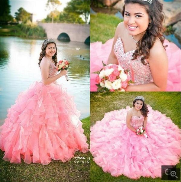 2019 vestido de festa blush pink new sweet 16 dress prom dresses ball gown sweetheart beaded crystals backless tiers ruffles prom gown, Black
2019 vestido de festa blush pink new sweet 16 dress prom dresses ball gown sweetheart beaded crystals backless tiers ruffles prom gown, Black