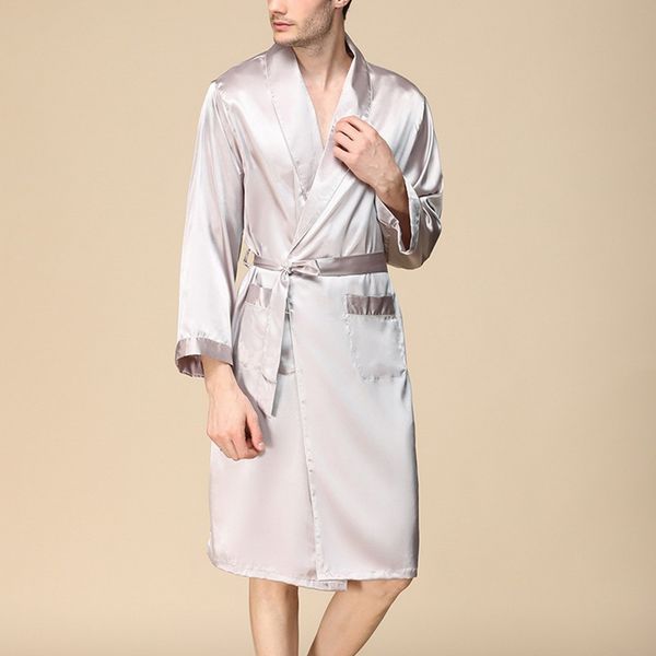 men 2019 spring faux silk satin sleeping robe spring sleep gown new men bathrobe homewear nightwear pajamas plus size 5xl, Black;brown
men 2019 spring faux silk satin sleeping robe spring sleep gown new men bathrobe homewear nightwear pajamas plus size 5xl, Black;brown