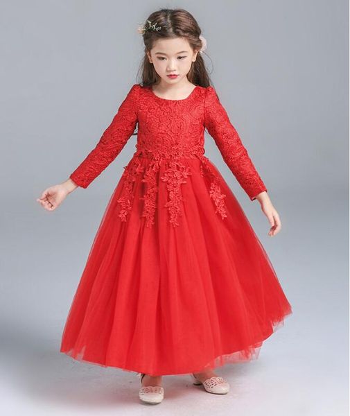 2019 white princess dresses girls red lace dresses wedding flower girl skirt a long sleeved dresses for the ball dh084, White;red
2019 white princess dresses girls red lace dresses wedding flower girl skirt a long sleeved dresses for the ball dh084, White;red