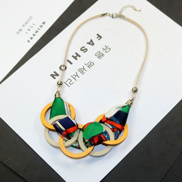 personality new woman necklaces geometric wood big circle fabric pendant short sweater rope chain necklace fashion accessories, Silver
personality new woman necklaces geometric wood big circle fabric pendant short sweater rope chain necklace fashion accessories, Silver