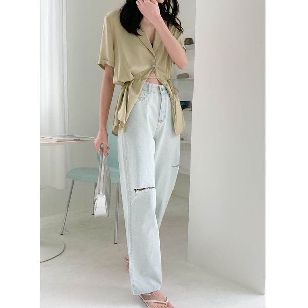 mulan 2020 early summer new korean wide leg jeans casual thin burr hole straight mop 8310, Blue
mulan 2020 early summer new korean wide leg jeans casual thin burr hole straight mop 8310, Blue