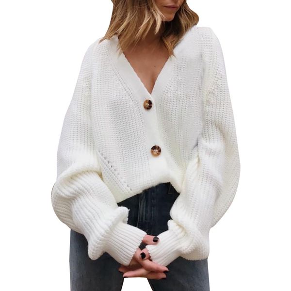 v neck button down long sleeve sweater tricot femme cable knit cardigan roupas femininas sweaters outerwear dropshipping, White
v neck button down long sleeve sweater tricot femme cable knit cardigan roupas femininas sweaters outerwear dropshipping, White