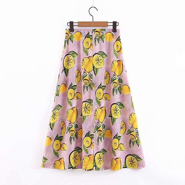 popular new xl35-2125 european and american fashion lemon printed half-length skirt, Black
popular new xl35-2125 european and american fashion lemon printed half-length skirt, Black