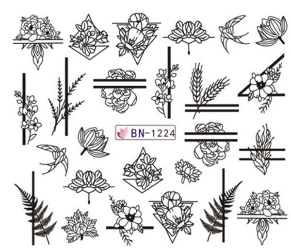 geometric flower nail sticker line rose nails art decorations foil adhesive decals slider nail accessories manicure decoraciones, Black
geometric flower nail sticker line rose nails art decorations foil adhesive decals slider nail accessories manicure decoraciones, Black