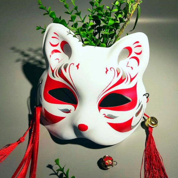 japanese style anime mask with tassels and small bells upper half face covered masquerades festival costume party show
japanese style anime mask with tassels and small bells upper half face covered masquerades festival costume party show