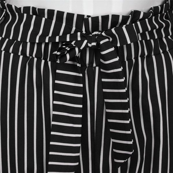 women simple pants female high waist trousers women summer bowtie elastic waist trousers stripe daily casual office pants #25a, Black;white
women simple pants female high waist trousers women summer bowtie elastic waist trousers stripe daily casual office pants #25a, Black;white