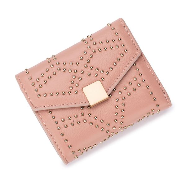 new leather rivet short women's purse ladies small purse short three layers of wallet, Red;black
new leather rivet short women's purse ladies small purse short three layers of wallet, Red;black