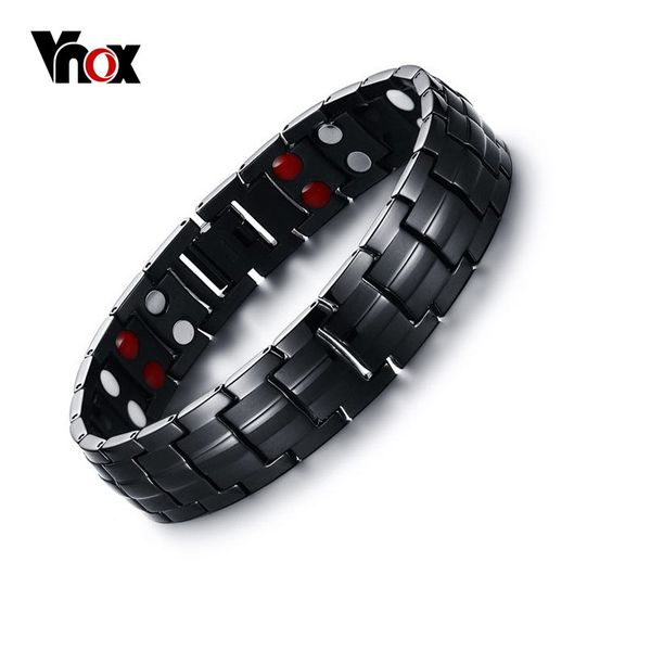 vnox black men's pure titanium bracelets magnetic health power sports jewelry, Golden;silver
vnox black men's pure titanium bracelets magnetic health power sports jewelry, Golden;silver