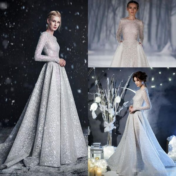 2019 silver lace wedding dresses with pocket high neck long sleeve muslim dubai arabic princess bridal wedding gown, White
2019 silver lace wedding dresses with pocket high neck long sleeve muslim dubai arabic princess bridal wedding gown, White