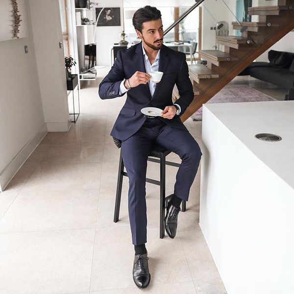 navy two pieces mens suits wedding grooms tuxedos notched lapel formal blazer long sleeves prom suit (jacket+pants), Black;gray
navy two pieces mens suits wedding grooms tuxedos notched lapel formal blazer long sleeves prom suit (jacket+pants), Black;gray